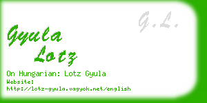 gyula lotz business card